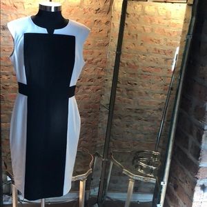 Classic black and white Calvin Klein dress size 12